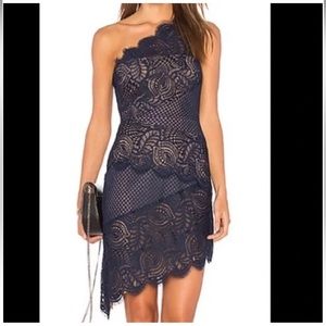BCBGMAXAZRIA Alisha Dress in Dark Navy Size 4